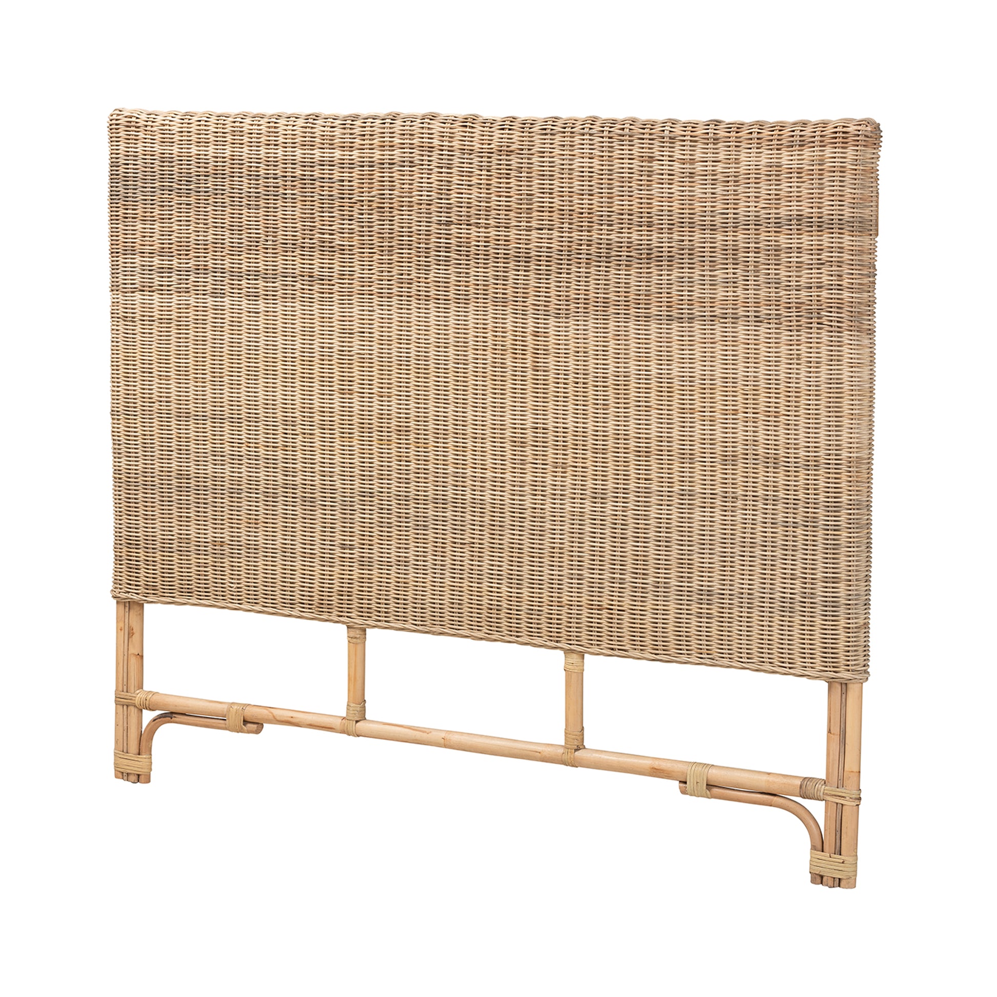 Baxton Studio bali & pari Cantara Modern Bohemian Natural Rattan Queen Size Standalone Headboard | Headboards | Modishstore - 4