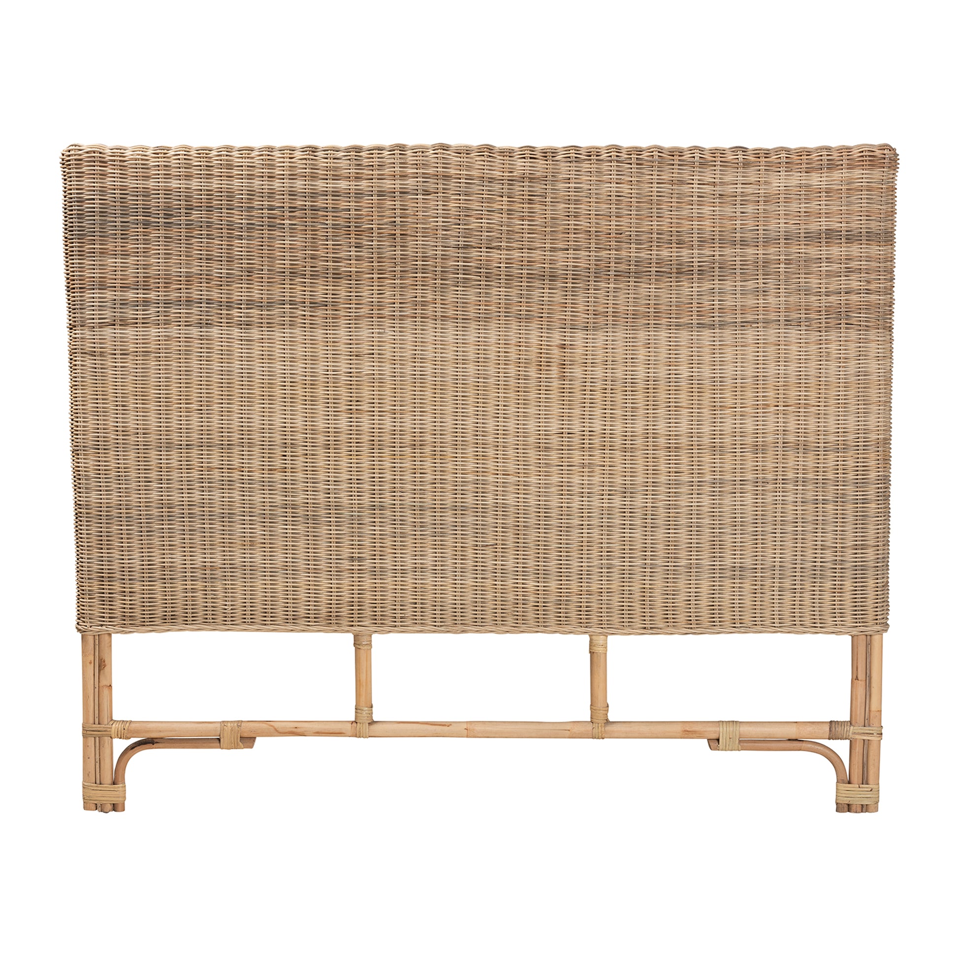 Baxton Studio bali & pari Cantara Modern Bohemian Natural Rattan Queen Size Standalone Headboard | Headboards | Modishstore - 5