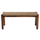 Baxton Studio bali & pari Hermes Mid-Century Modern Transitional Natural Seagrass and Mahogany Wood Bench | Benches | Modishstore - 3