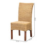 Baxton Studio bali & pari Shamara Modern Bohemian Natural Rattan and Mahogany Wood Dining Chair | Dining Chairs | Modishstore - 10