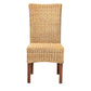 Baxton Studio bali & pari Shamara Modern Bohemian Natural Rattan and Mahogany Wood Dining Chair | Dining Chairs | Modishstore - 3