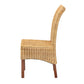 Baxton Studio bali & pari Shamara Modern Bohemian Natural Rattan and Mahogany Wood Dining Chair | Dining Chairs | Modishstore - 4