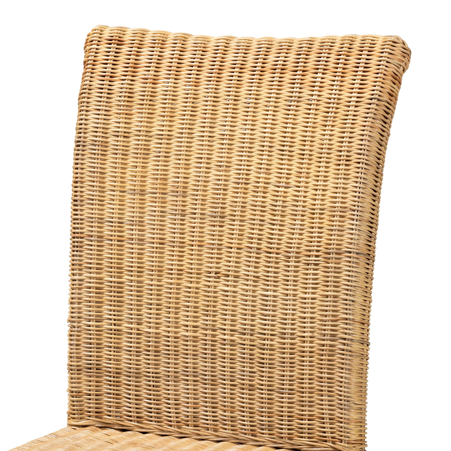 Baxton Studio bali & pari Shamara Modern Bohemian Natural Rattan and Mahogany Wood Dining Chair | Dining Chairs | Modishstore - 6