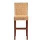 Baxton Studio bali & pari Racquel Modern Bohemian Natural Rattan and Mahogany Wood Bar Stool | Bar Stools | Modishstore - 5