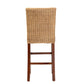 Baxton Studio bali & pari Racquel Modern Bohemian Natural Rattan and Mahogany Wood Bar Stool | Bar Stools | Modishstore - 7