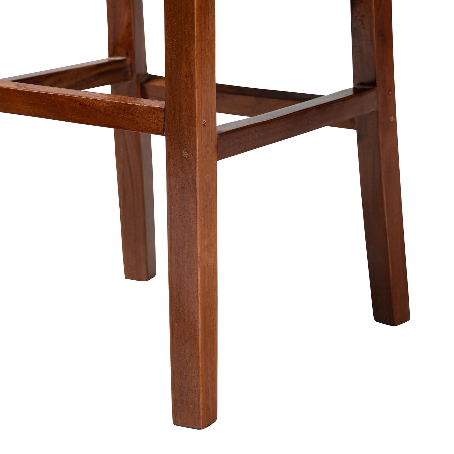 Baxton Studio bali & pari Racquel Modern Bohemian Natural Rattan and Mahogany Wood Bar Stool | Bar Stools | Modishstore - 9