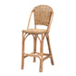 Baxton Studio bali & pari Neola Modern Bohemian Natural Rattan Bar Stool | Bar Stools | Modishstore - 2