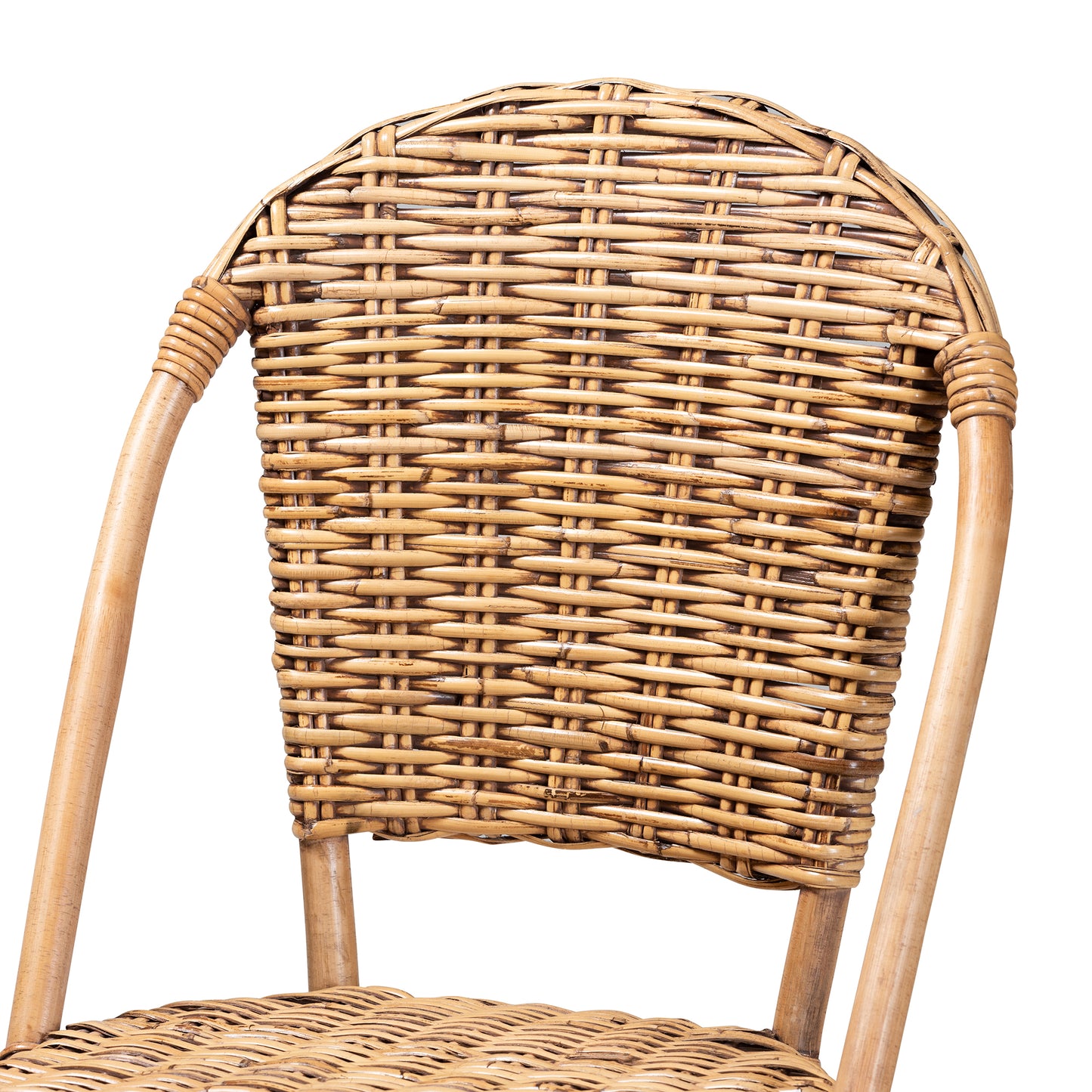 Baxton Studio bali & pari Neola Modern Bohemian Natural Rattan Bar Stool | Bar Stools | Modishstore - 6