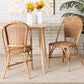 Baxton Studio bali & pari Neola Modern Bohemian Natural Rattan 2-Piece Dining Chair Set | Dining Chairs | Modishstore