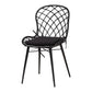 Baxton Studio Aniceta Modern Bohemian Black Finished Wood and Rattan 7-Piece Dining Set | Dining Sets | Modishstore - 3