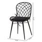 Baxton Studio bali & pari Sabelle Modern Bohemian Black Finished Rattan and Metal 2-Piece Dining Chair Set | Dining Chairs | Modishstore - 8