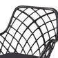 Baxton Studio Ballerina Modern Bohemian Black Finished Wood and Rattan 5-Piece Dining Set | Dining Sets | Modishstore - 8