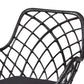 Baxton Studio bali & pari Ballerina Modern Bohemian Black Finished Rattan and Metal 2-Piece Dining Chair Set | Dining Chairs | Modishstore - 5