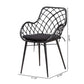 Baxton Studio bali & pari Ballerina Modern Bohemian Black Finished Rattan and Metal 2-Piece Dining Chair Set | Dining Chairs | Modishstore - 8