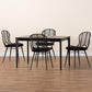 Baxton Studio Brenna Modern Bohemian Black Finished Wood and Rattan 5-Piece Dining Set | Dining Sets | Modishstore - 9