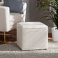 Baxton Studio Isaiah Modern and Contemporary Ivory Boucle Upholstered Ottoman | Ottomans | Modishstore