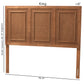 Baxton Studio Giordano Classic and Traditional Ash Walnut Finished Wood King Size Headboard | Headboards | Modishstore - 8