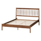 Baxton Studio Agatis Mid-Century Modern Walnut Brown Finished Wood Queen Size Bed | Beds | Modishstore - 4