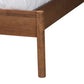 Baxton Studio Agatis Mid-Century Modern Walnut Brown Finished Wood Queen Size Bed | Beds | Modishstore - 6