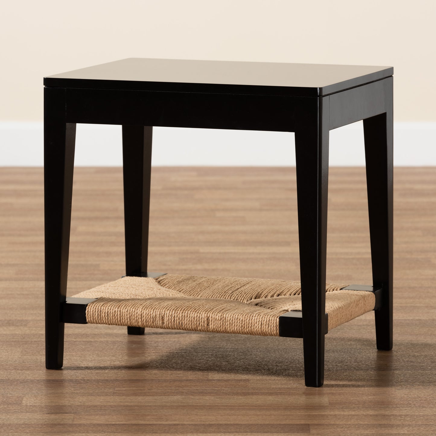 Baxton Studio bali & pari Freya Modern Bohemian Black Finished Bayur Wood End Table | End Tables | Modishstore - 8