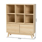 Baxton Studio Danina Japandi Oak Brown Finished Wood Bookshelf | Bookcases | Modishstore - 3