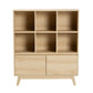 Baxton Studio Danina Japandi Oak Brown Finished Wood Bookshelf | Bookcases | Modishstore - 6