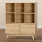 Baxton Studio Danina Japandi Oak Brown Finished Wood Bookshelf | Bookcases | Modishstore - 2