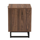 Baxton Studio Sadia Modern Walnut Brown Finished Wood and Black Metal 1-Drawer End Table | End Tables | Modishstore - 5