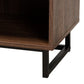 Baxton Studio Sadia Modern Walnut Brown Finished Wood and Black Metal 1-Drawer End Table | End Tables | Modishstore - 7