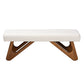 Baxton Studio Rika Japandi Cream Boucle Fabric and Walnut Brown Finished Wood Bench | Benches | Modishstore - 3