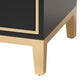 Baxton Studio Donald Modern Glam and Luxe Black Finished Wood and Gold Metal 2-Drawer End Table | End Tables | Modishstore - 7