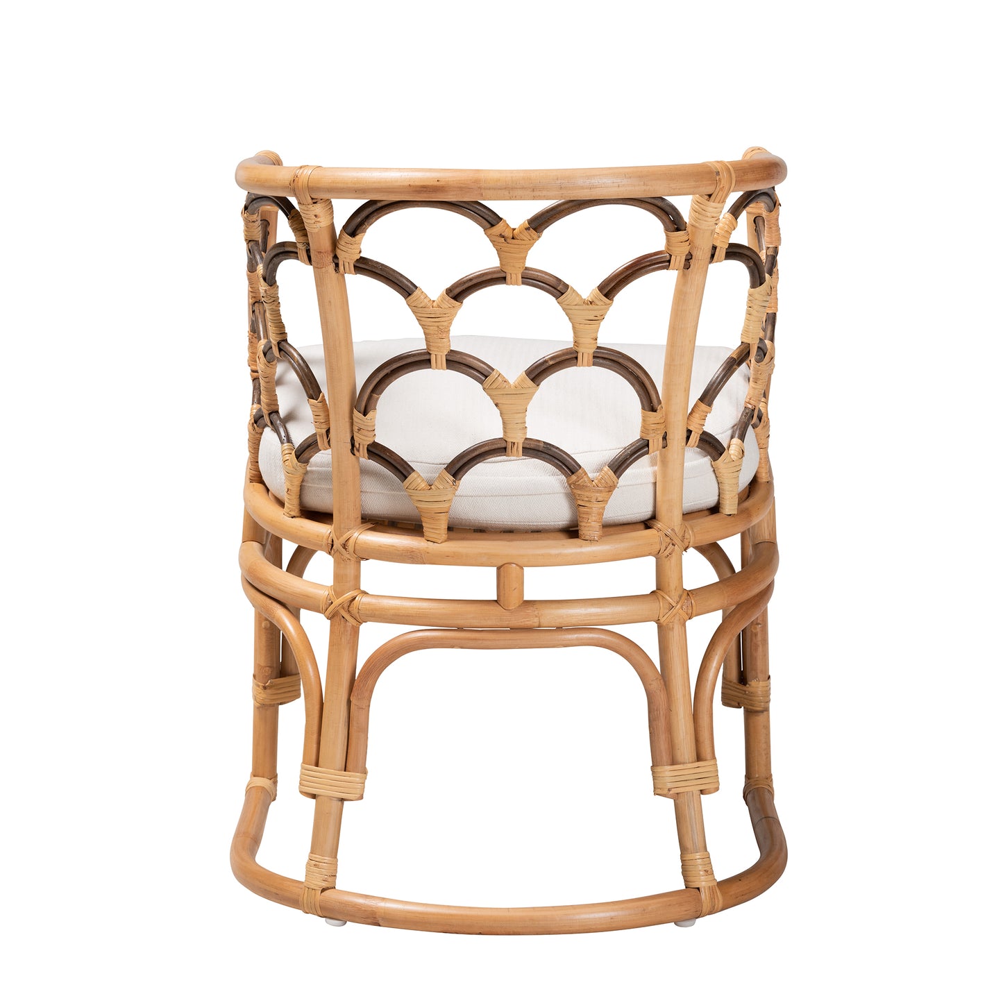 Baxton Studio bali & pari Aster Modern Bohemian Natural Brown Rattan Armchair | Accent Chairs | Modishstore - 5