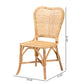 Baxton Studio bali & pari Irene Modern Bohemian Natural Rattan Dining Chair | Dining Chairs | Modishstore - 10