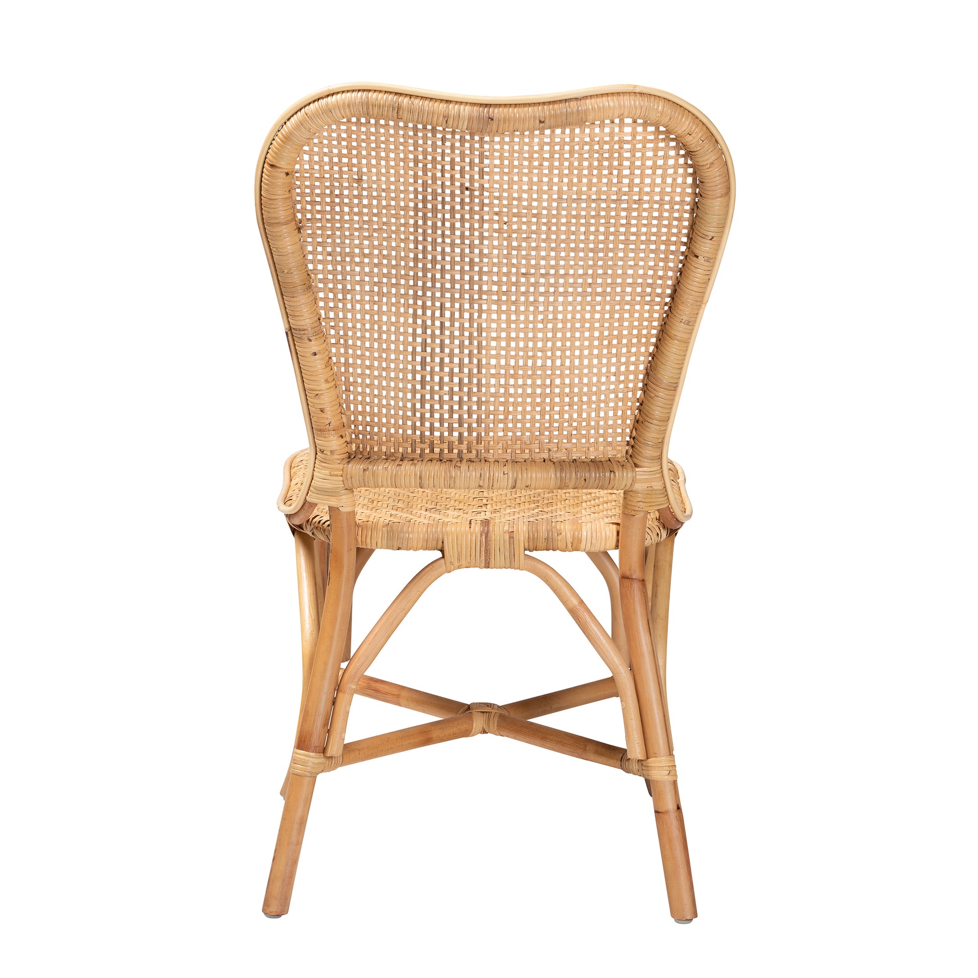 Baxton Studio bali & pari Irene Modern Bohemian Natural Rattan Dining Chair | Dining Chairs | Modishstore - 5