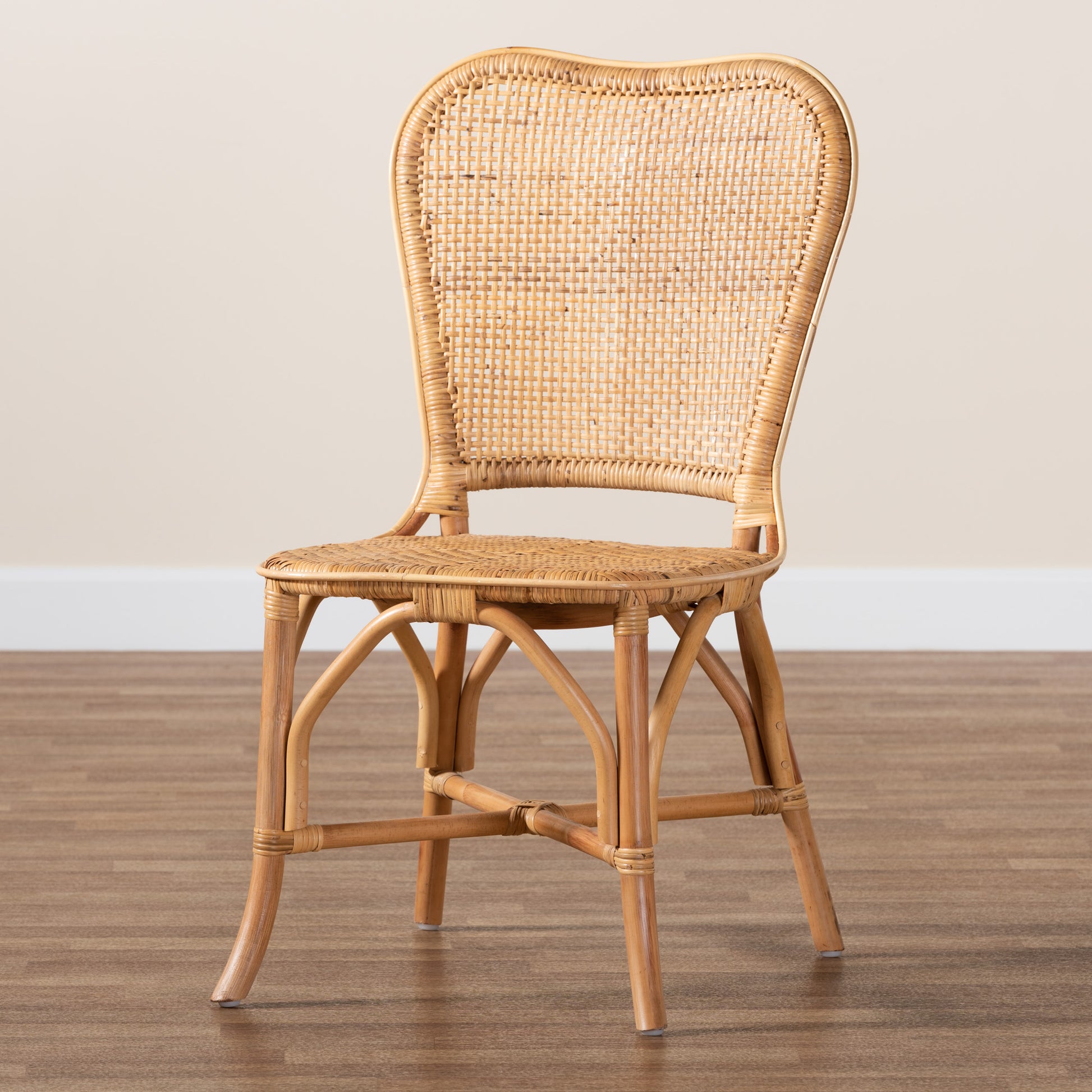 Baxton Studio bali & pari Irene Modern Bohemian Natural Rattan Dining Chair | Dining Chairs | Modishstore - 9