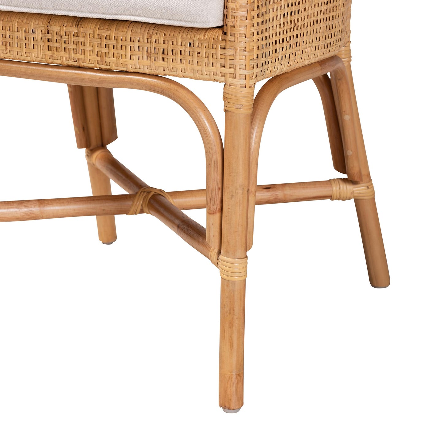 Baxton Studio bali & pari Bella Modern Bohemian Natural Brown Rattan Dining Chair | Dining Chairs | Modishstore - 9