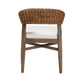 Baxton Studio bali & pari Chloe Modern Bohemian Walnut Brown Finished Mahogany Wood and Natural Rattan Dining Chair | Dining Chairs | Modishstore - 5