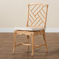 Baxton Studio bali & pari Rio Modern Bohemian Natural Brown Rattan Dining Chair | Dining Chairs | Modishstore - 9