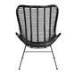 Baxton Studio bali & pari Colorado Modern Bohemian Natural Brown Rattan and Black Metal Accent Chair | Accent Chairs | Modishstore - 13