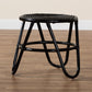 Baxton Studio bali & pari Pertessa Modern Bohemian Black Finished Rattan End Table | End Tables | Modishstore - 6