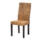 Baxton Studio bali & pari Laymi Modern Bohemian Dark Brown Mahogany Wood and Seagrass Dining Chair | Dining Chairs | Modishstore - 4