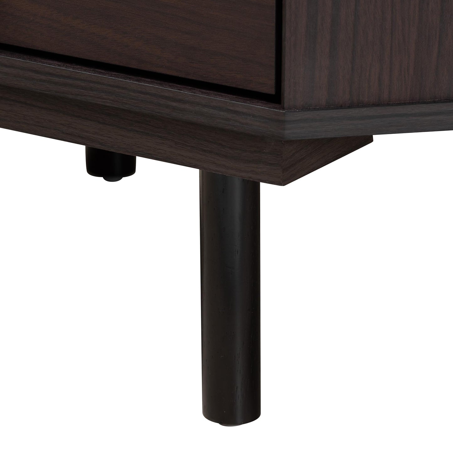 Baxton Studio Norwood Modern Transitional Two-Tone Black and Espresso Brown Finished Wood 2-Drawer End Table | End Tables | Modishstore - 7