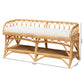 Baxton Studio bali & pari Leryn Modern Bohemian Natural Brown Rattan Bench | Benches | Modishstore - 3