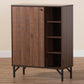 Baxton Studio Josette Mid-Century Modern Transitional Walnut Brown Finished Wood 1-Door Shoe Cabinet | Cabinets | Modishstore - 10