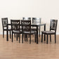 Baxton Studio Olympia Modern Beige Fabric and Espresso Brown Finished Wood 7-Piece Dining Set | Dining Sets | Modishstore - 12