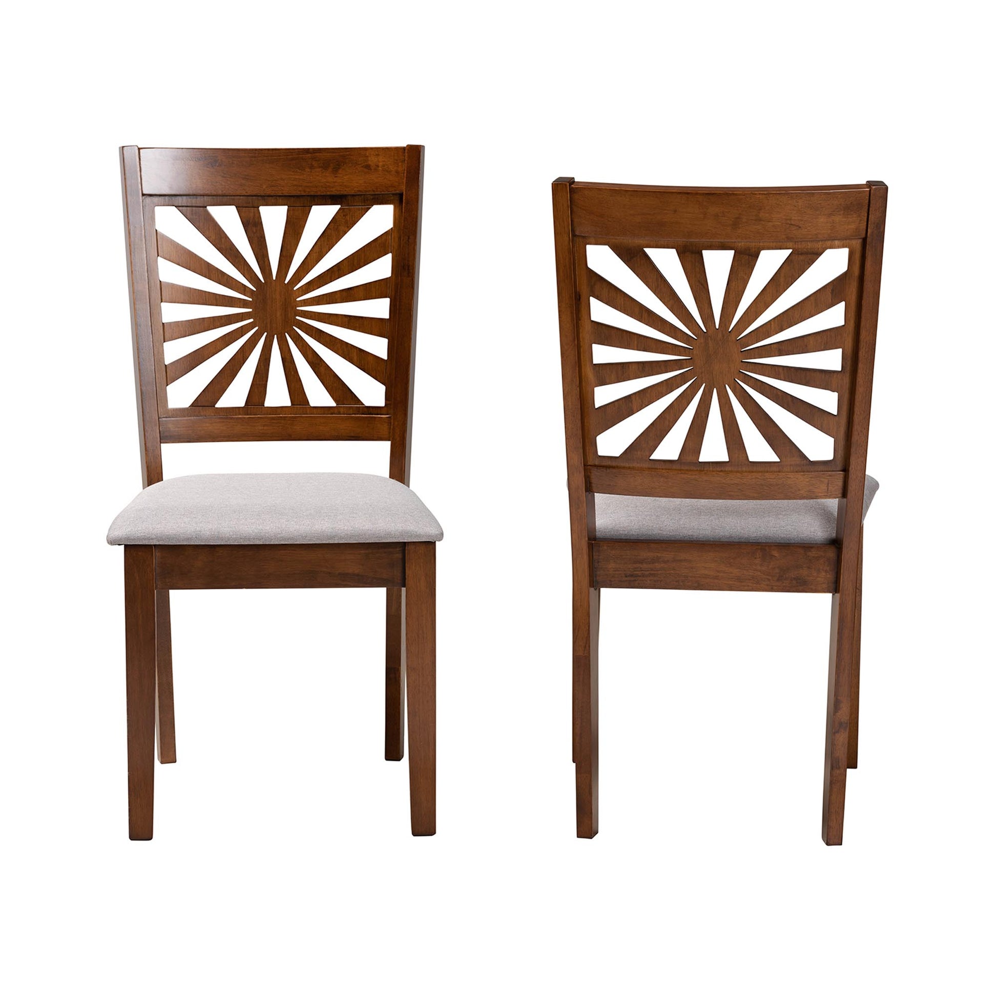 Baxton Studio Olympia Modern Beige Fabric and Espresso Brown Finished Wood Dining Chair | Dining Chairs | Modishstore - 14