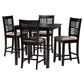 Baxton Studio Deanna Modern Beige Fabric and Dark Brown Finished Wood 5-Piece Pub Set | Bar Stools & Table | Modishstore - 4