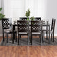 Baxton Studio Abigail Modern Grey Fabric and Dark Brown Finished Wood 7-Piece Dining Set | Dining Sets | Modishstore