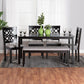 Baxton Studio Abigail Modern Grey Fabric and Dark Brown Finished Wood 6-Piece Dining Set | Dining Sets | Modishstore