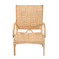 Baxton Studio bali & pari Madura Modern Bohemian Natural Brown Rattan Lounge Chair | Accent Chairs | Modishstore - 3